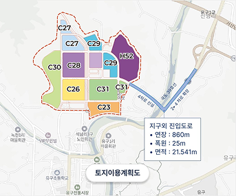 유구 스마트일반산업단지 토지이용계획도